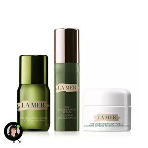 3 pc La Mer sample set serum treatment lotion moisturizing soft cream w gift box